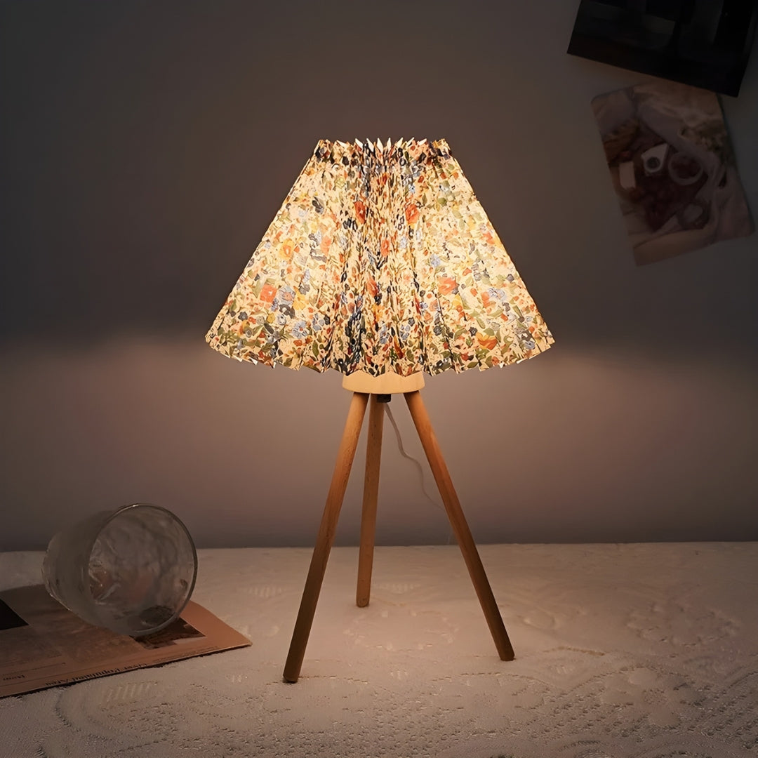 Nachttischlampe Skandinavisches Holz