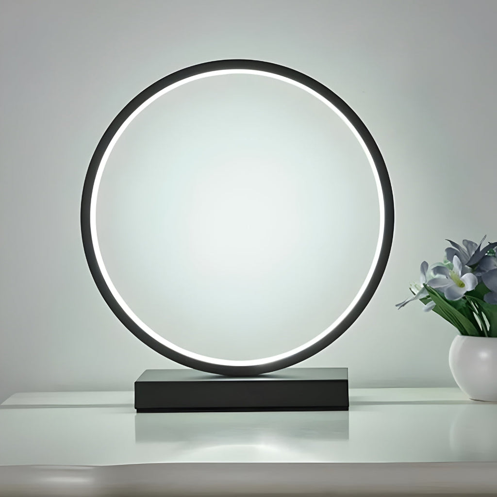 Nachttischlampe Rund mit LED