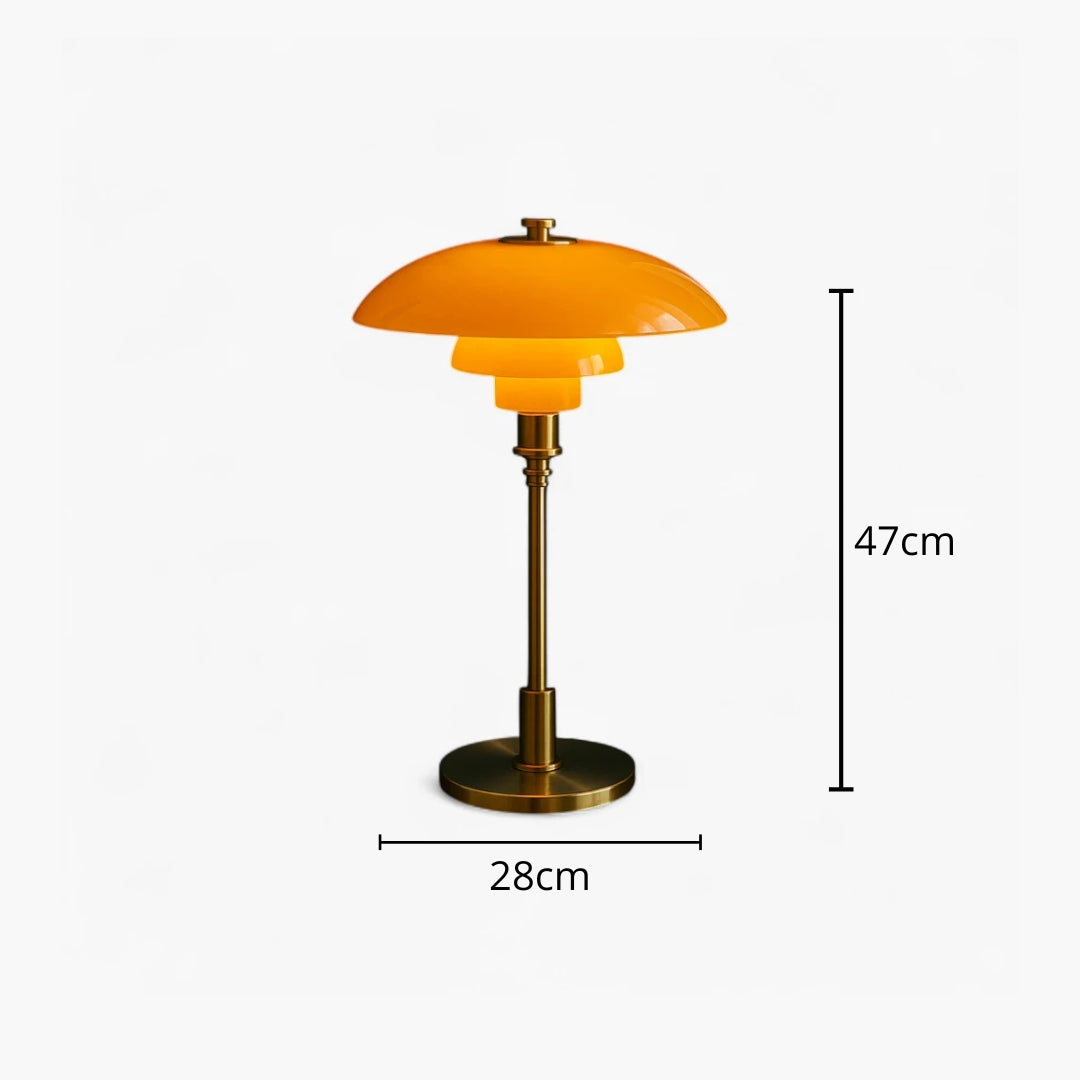 Nachttischlampe Design Orange