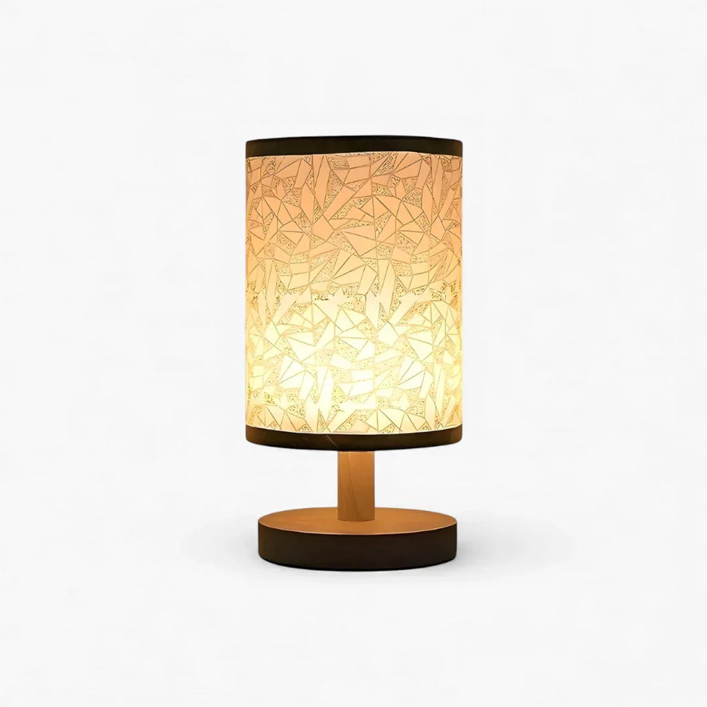 Nachttischlampe aus Leinen