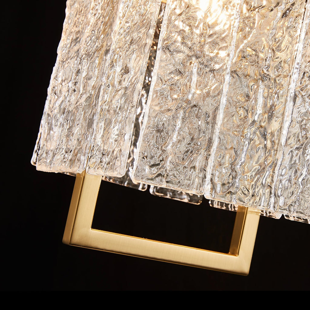 Pendelleuchte Quadratisch Craquelé-Glas