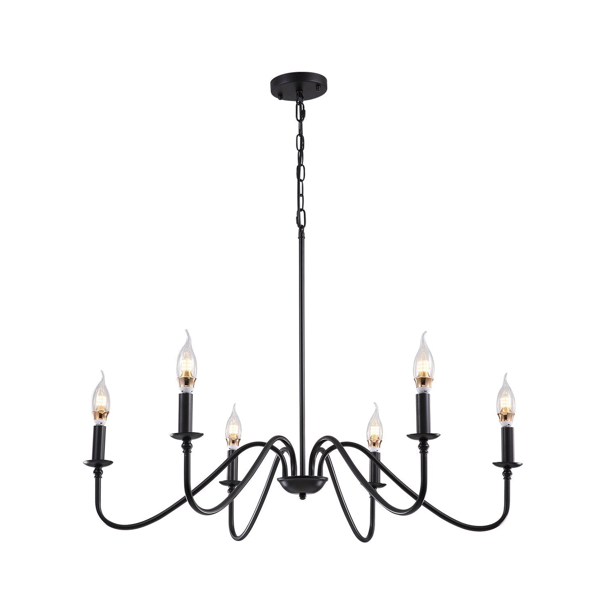 Kronleuchter Metall Schwarz