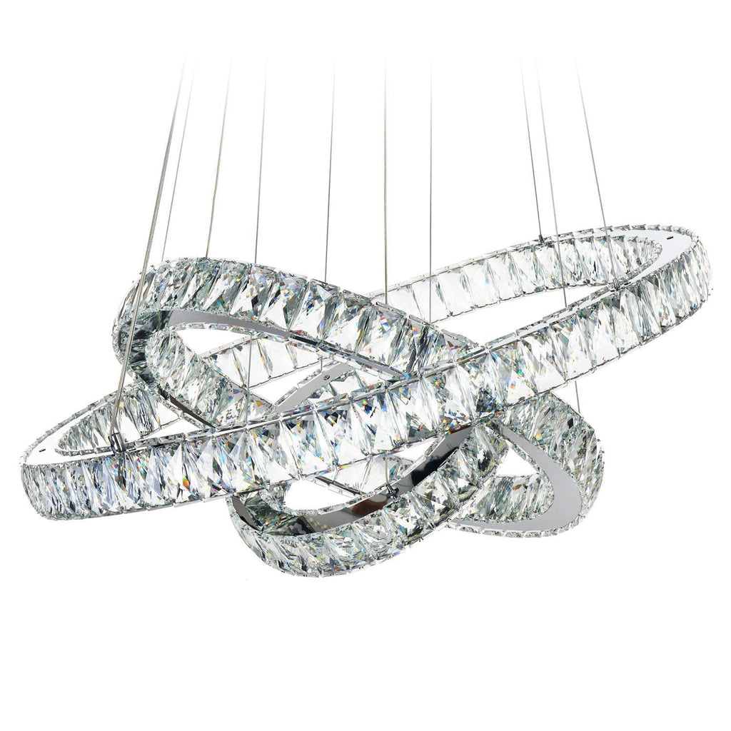 Kronleuchter Ring Kristall Silber