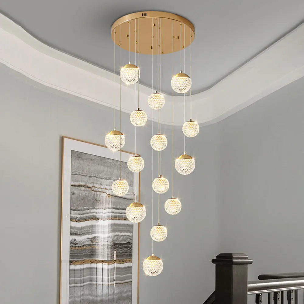 Kronleuchter Blase Gold aus Acryl
