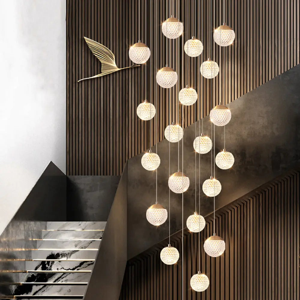 Kronleuchter Blase Gold aus Acryl