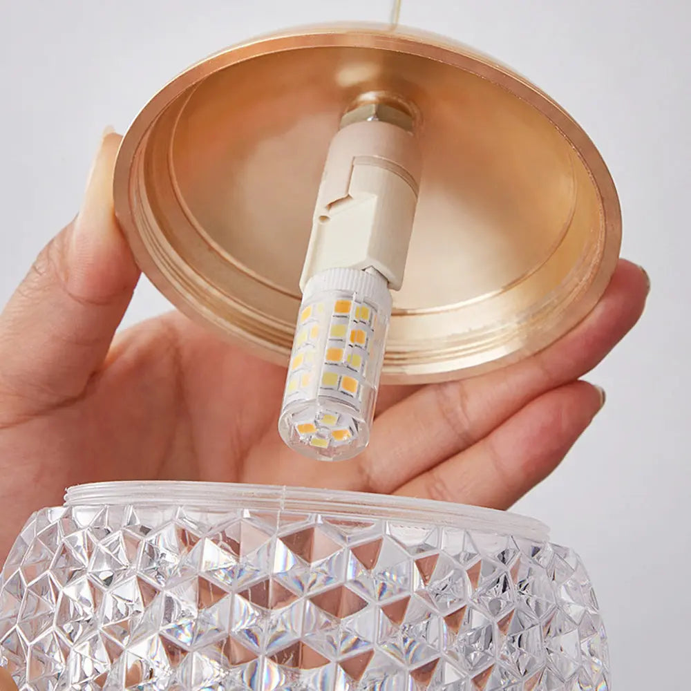 Kronleuchter Blase Gold aus Acryl