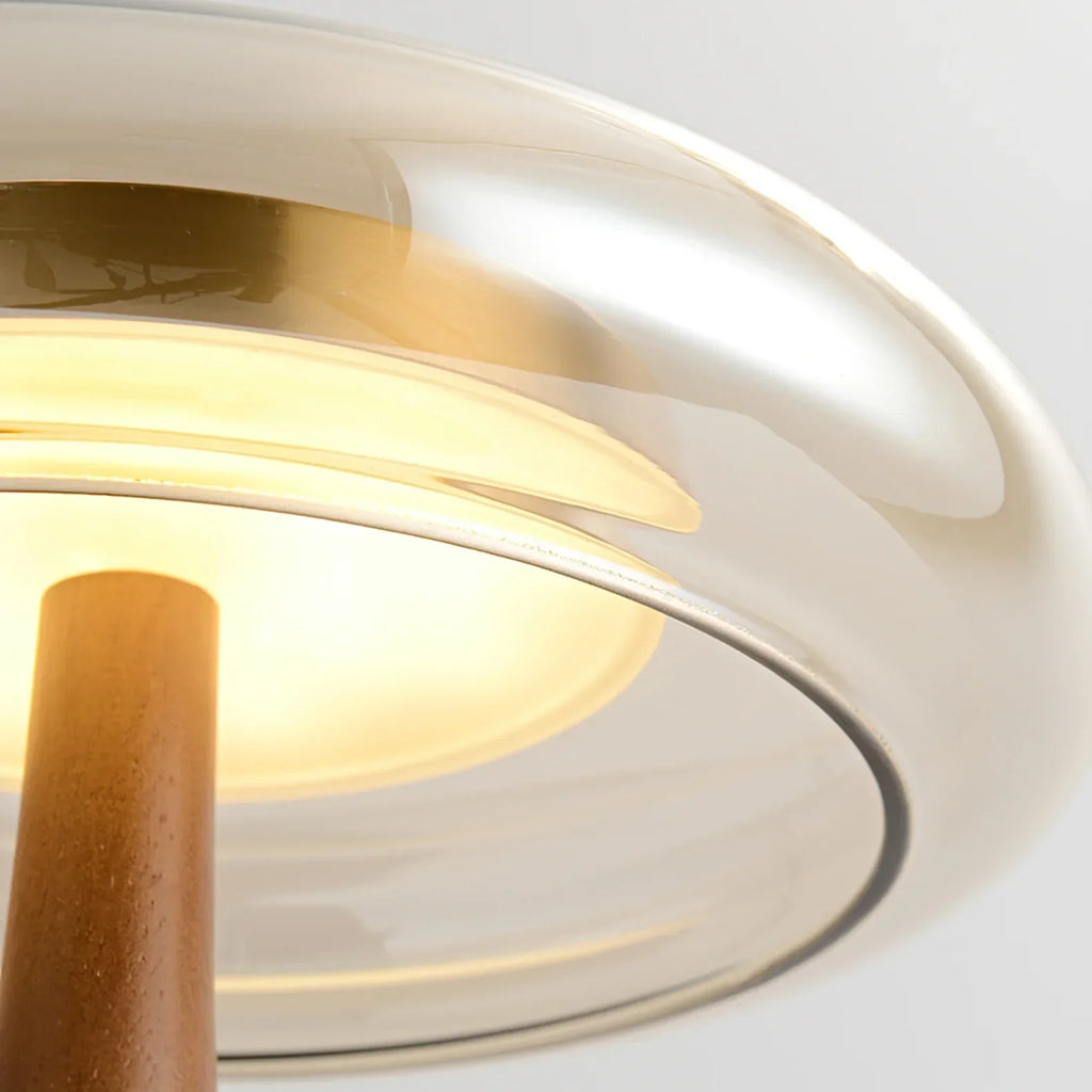Nachttischlampe Naturholz