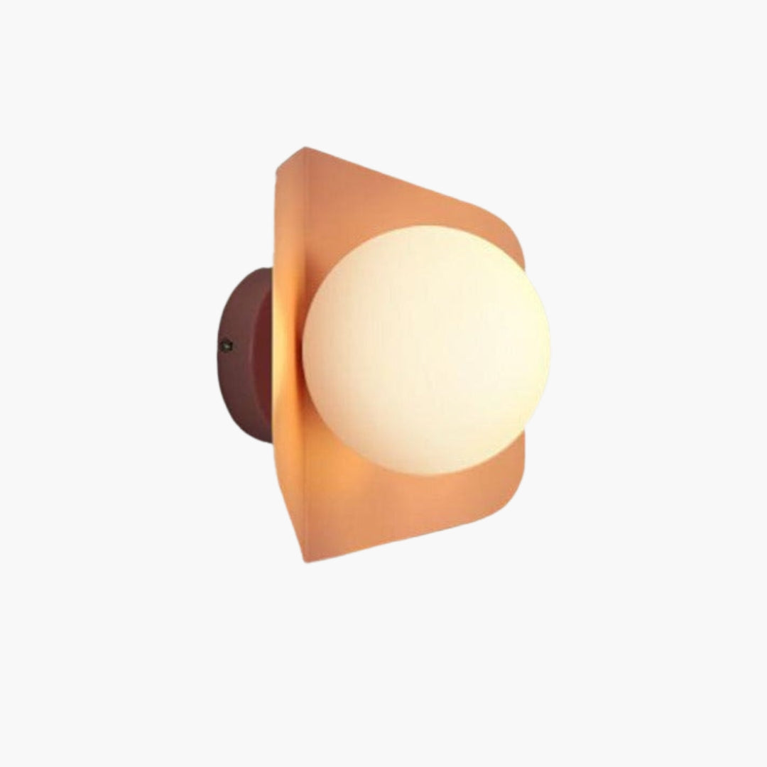 Wandleuchte LED Minimalistisch mit Kugel Weiß Farbig