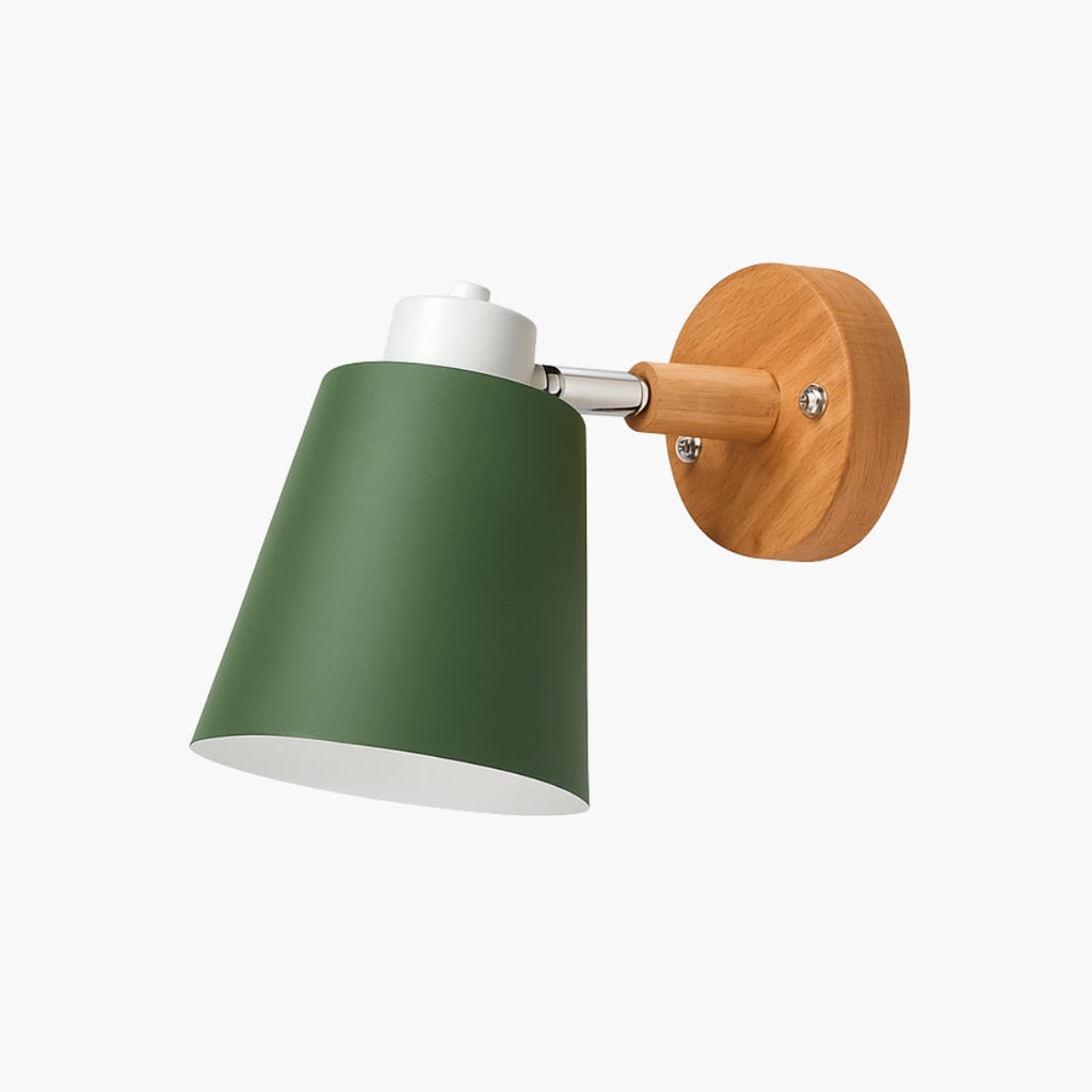 Wandleuchte LED Schwenkbar Metall und Support Holz