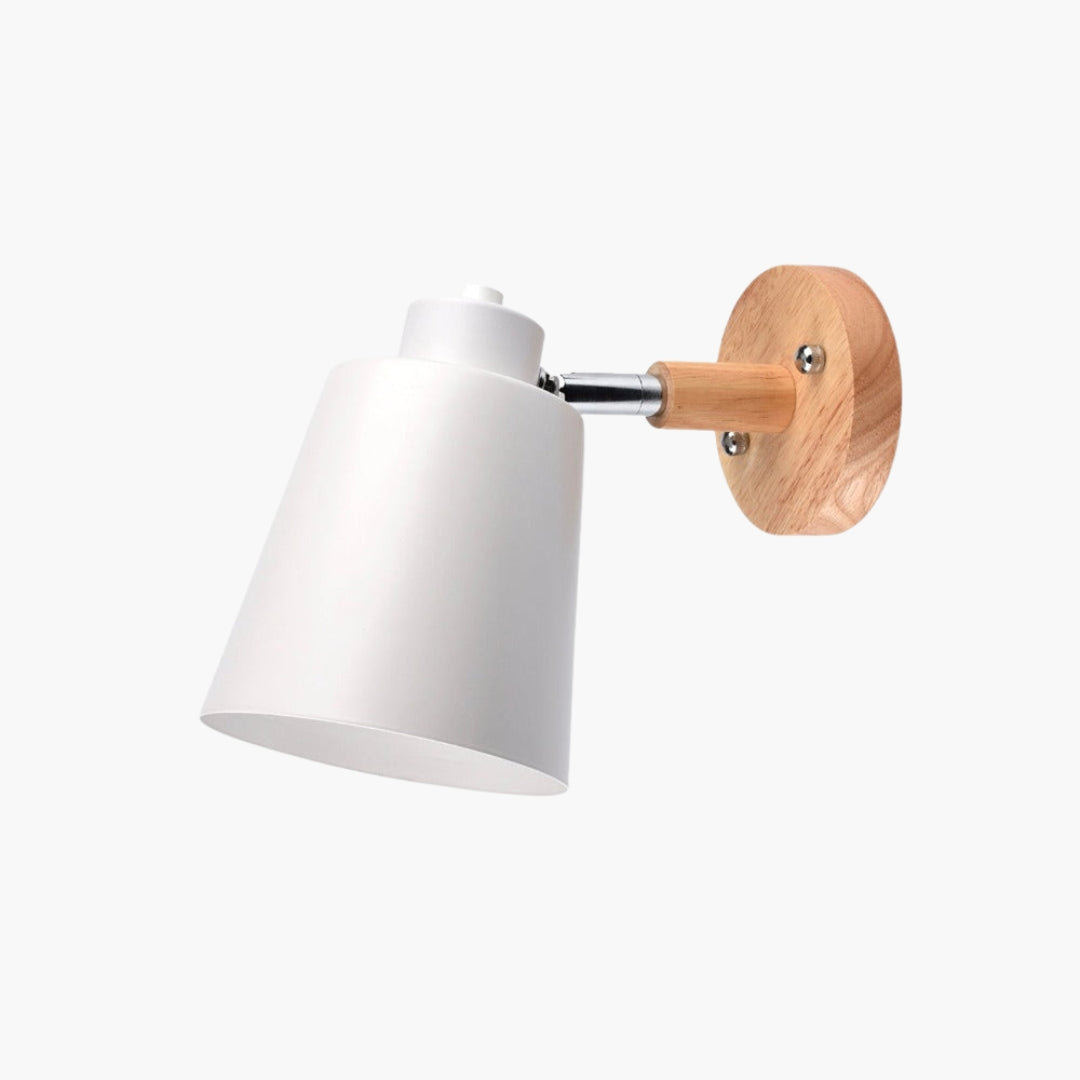 Wandleuchte LED Schwenkbar Metall und Support Holz