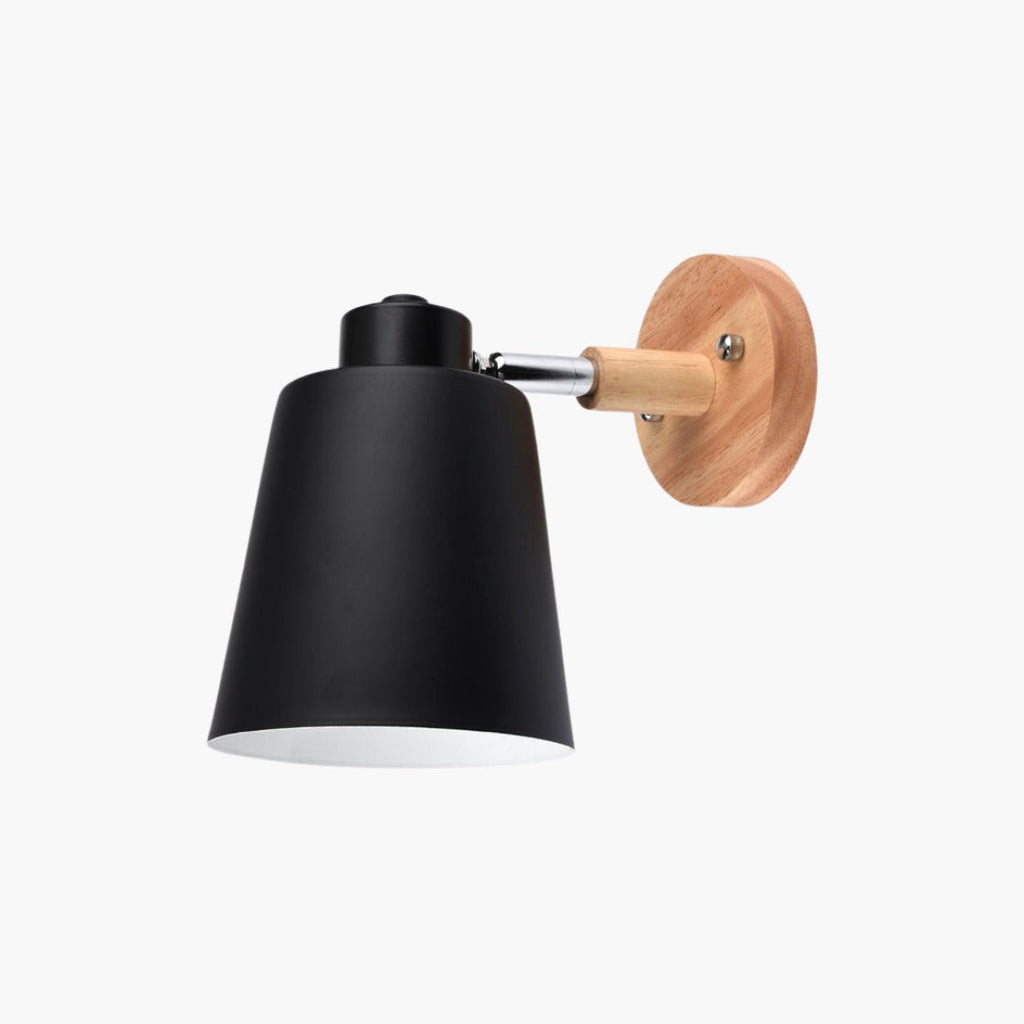 Wandleuchte LED Schwenkbar Metall und Support Holz