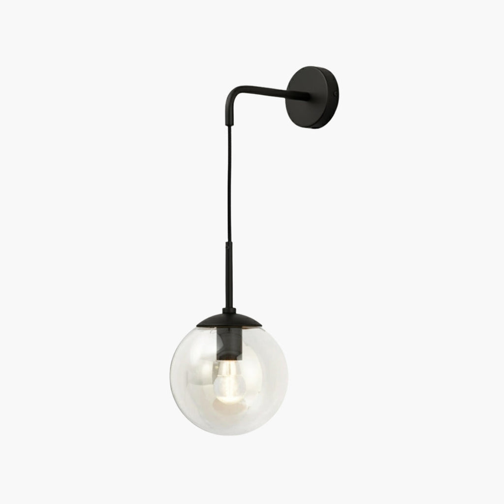 Wandleuchte mit Kugel Glas Hängend Design modern