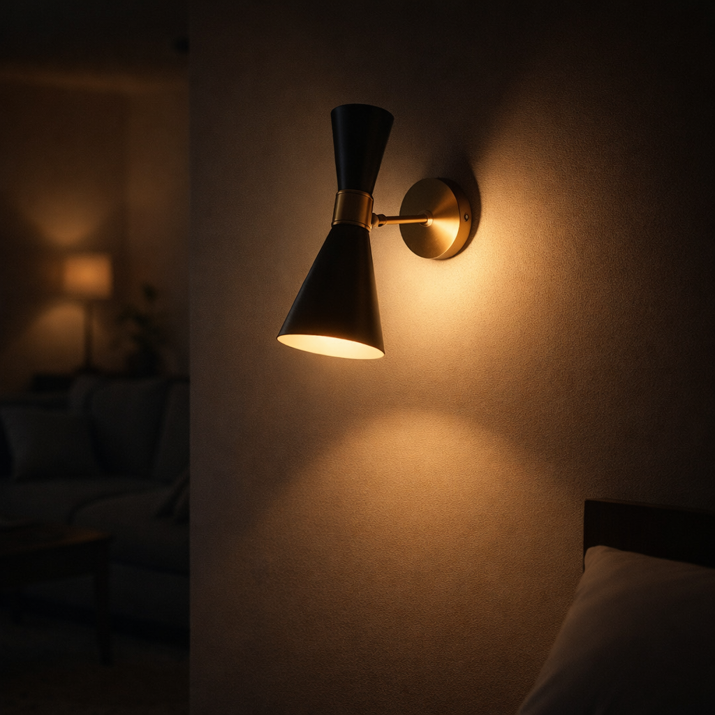 Wandleuchte LED Golden design Dreieckig