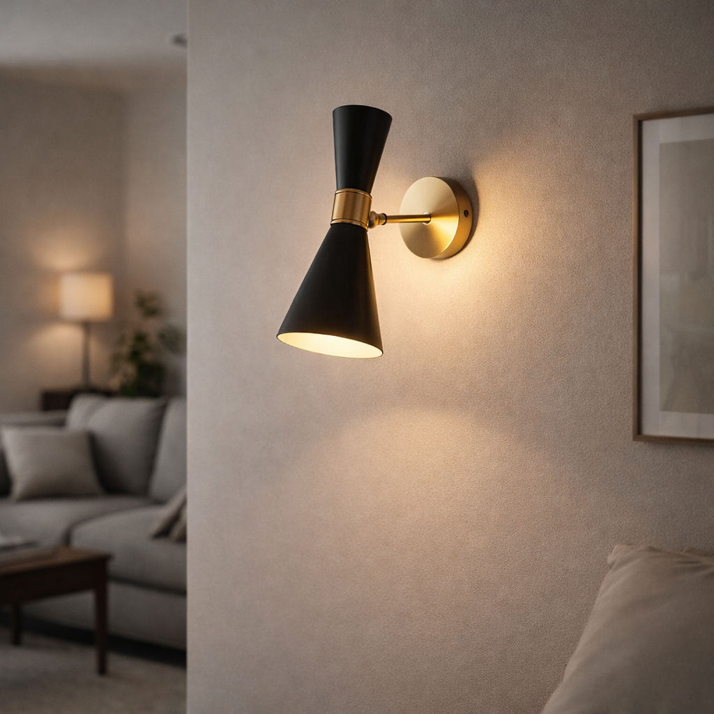 Wandleuchte LED Golden design Dreieckig