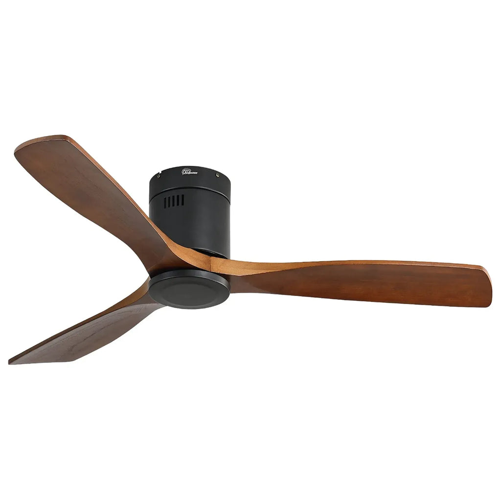 Mountain | Deckenventilator 132cm eingelassen - Sans Licht, Stahl & Holz