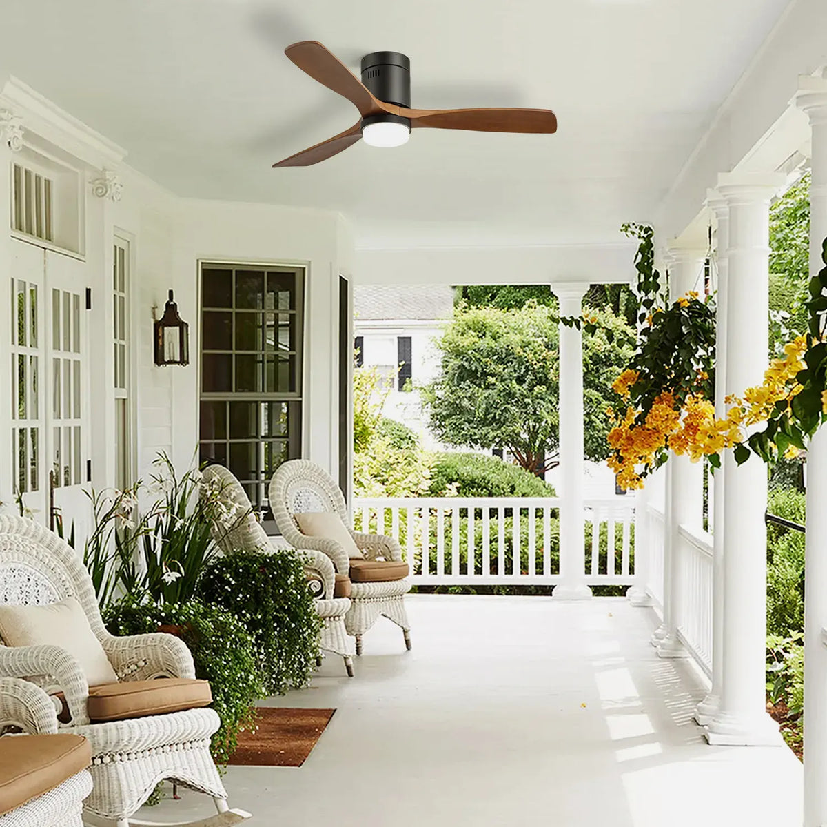 Miami | Deckenventilator 132cm Aura - Flügel Holz & LED integriert