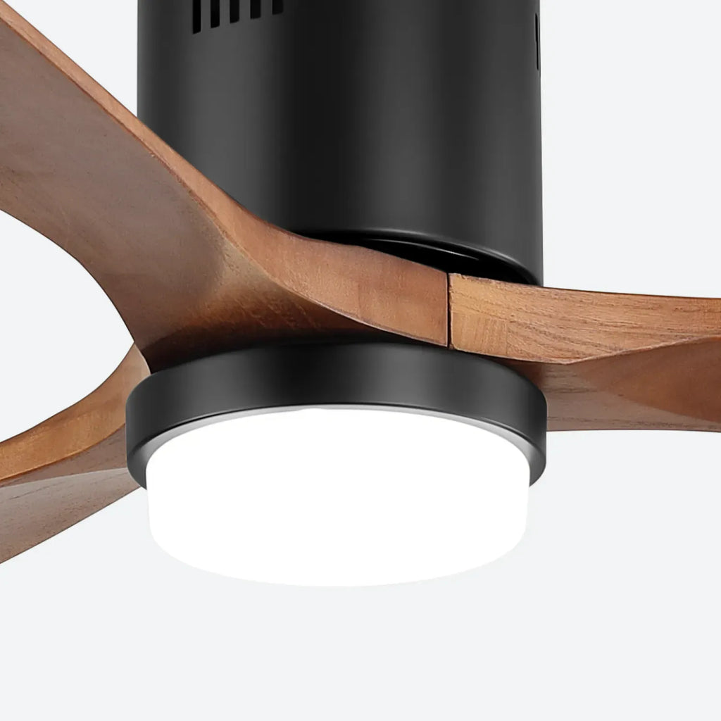 Miami | Deckenventilator 132cm Aura - Flügel Holz & LED integriert