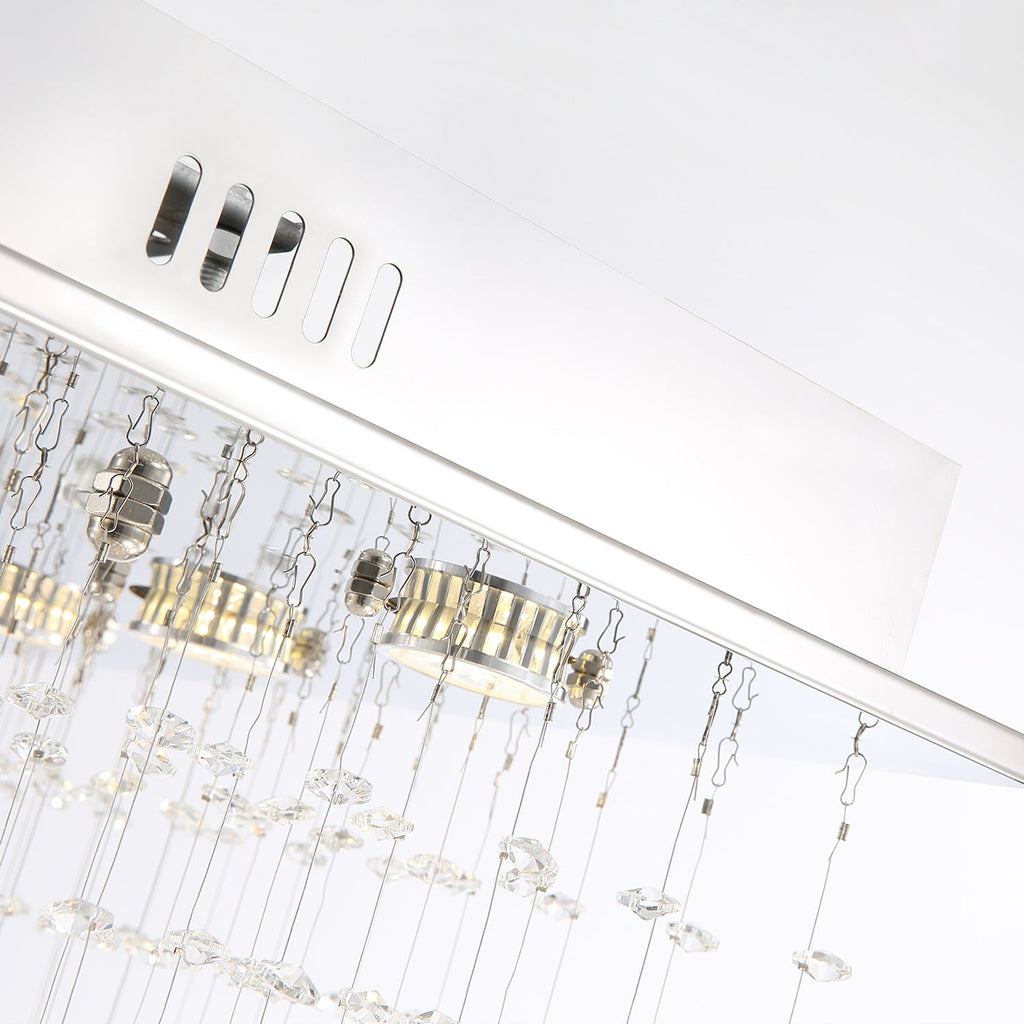 Kronleuchter Rechteckig Kristall Wohnzimmer