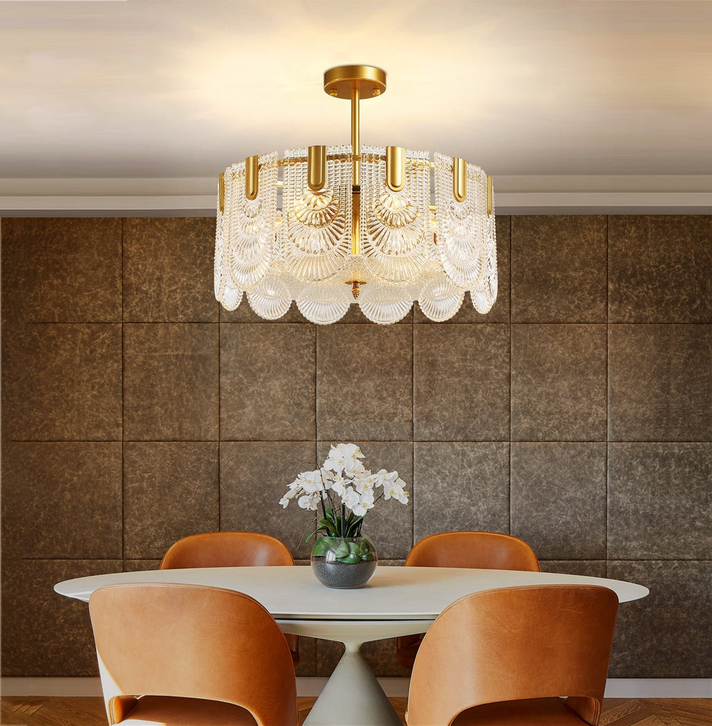 Kronleuchter Rund Metall Gold