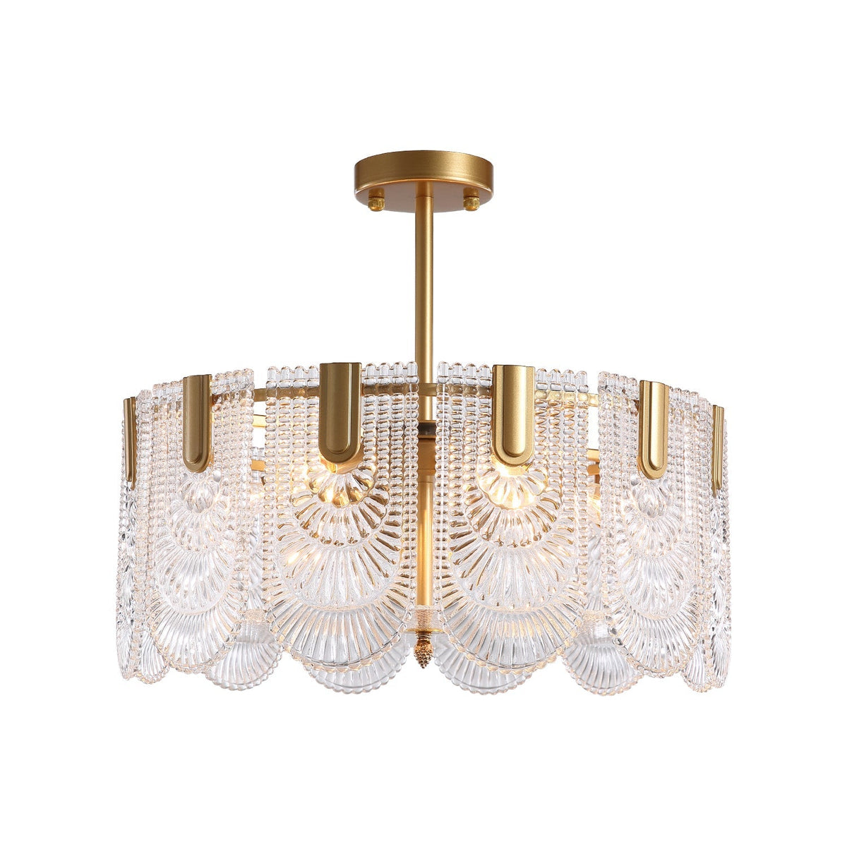 Kronleuchter Rund Metall Gold