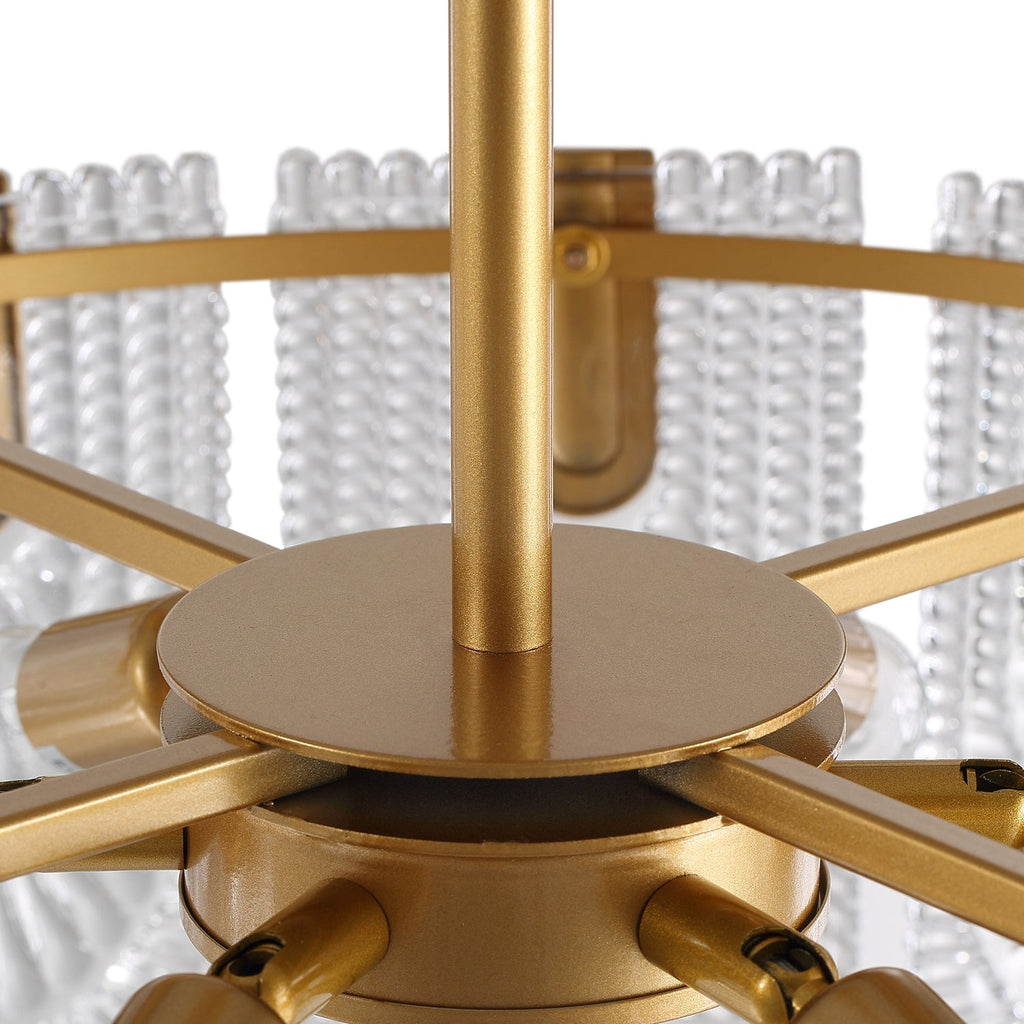 Kronleuchter Rund Metall Gold