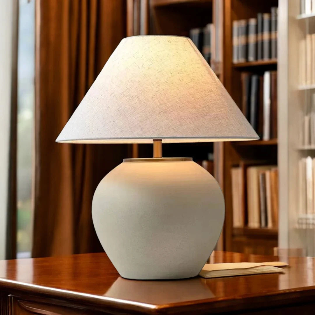 Nachttischlampe Keramik Vintage