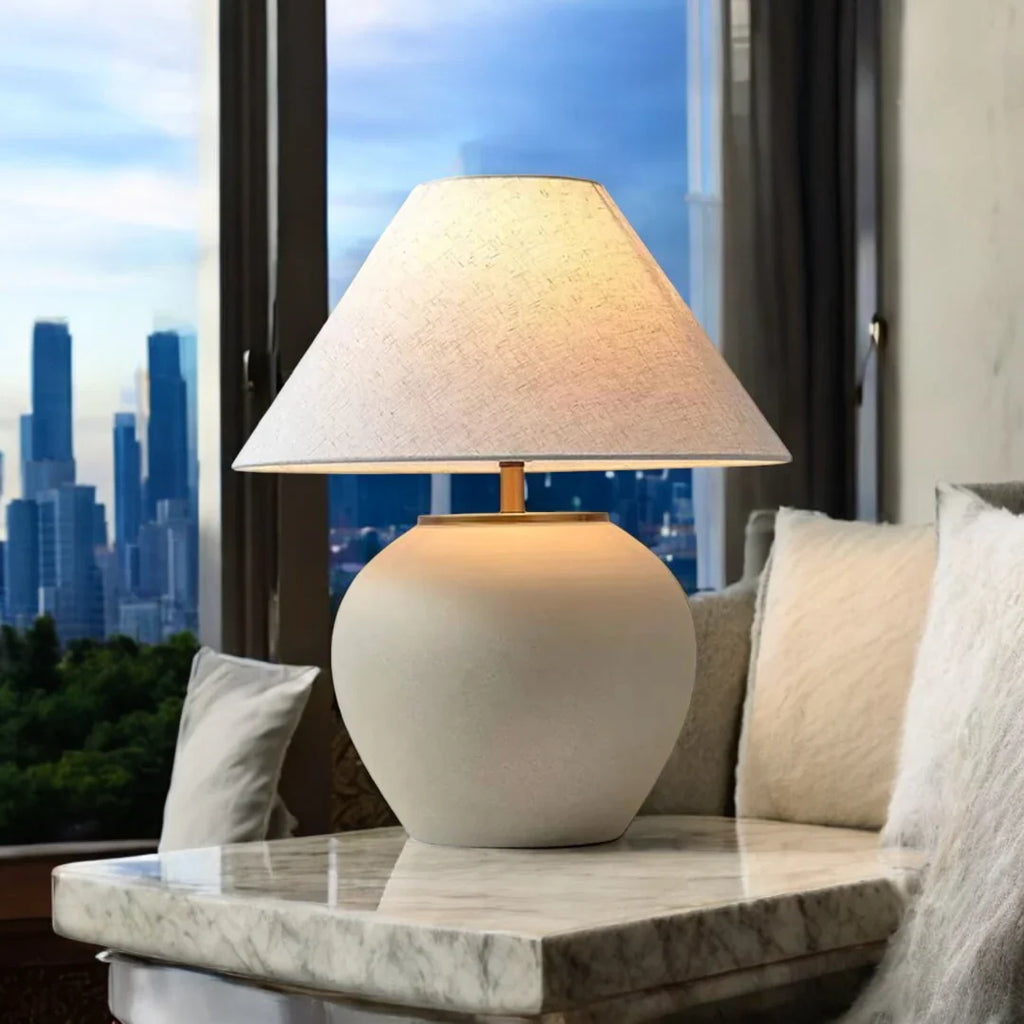 Nachttischlampe Keramik Vintage
