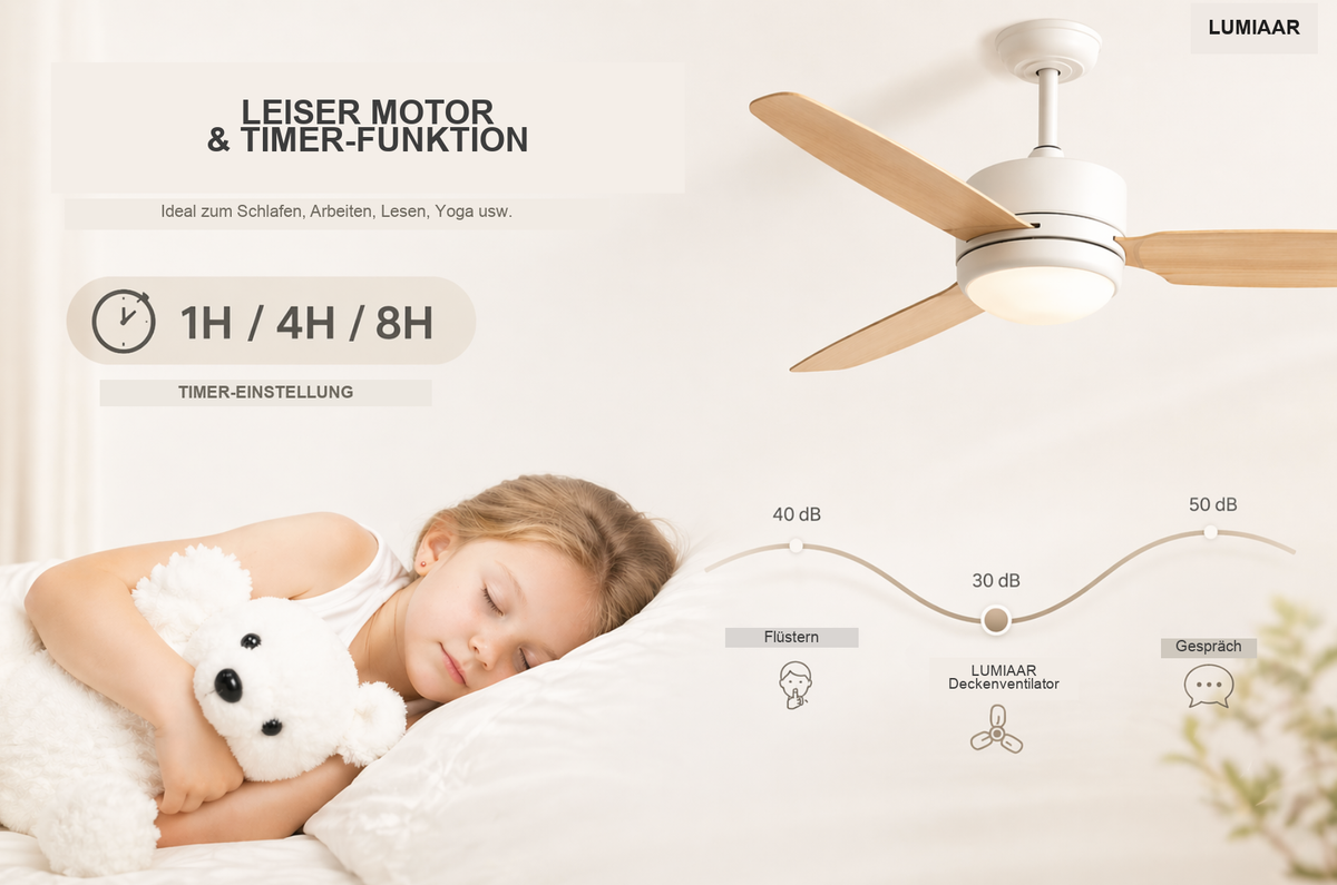 Calisto | Design-Ventilator LED Fernbedienung 117 cm