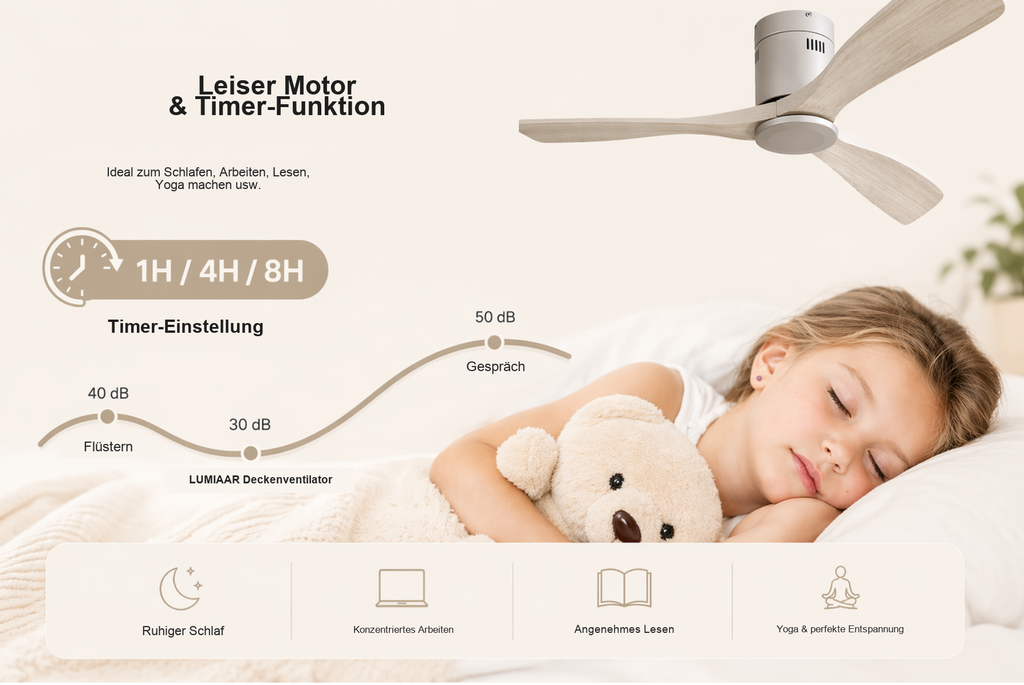 Calanque | Design-Ventilator LED Fernbedienung 132 cm