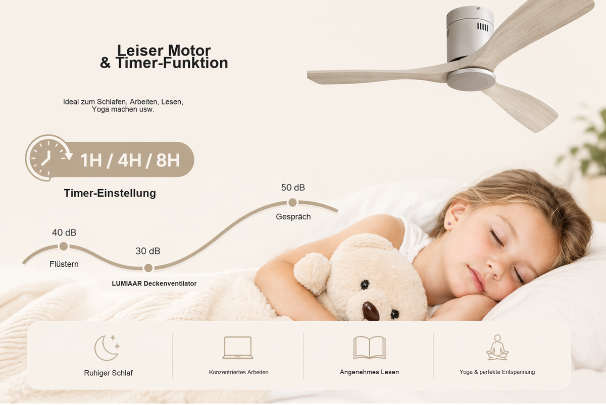 Calanque | Design-Ventilator LED Fernbedienung 132 cm