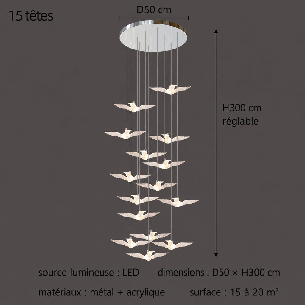 Pendelleuchte LED Vogel Design Modern