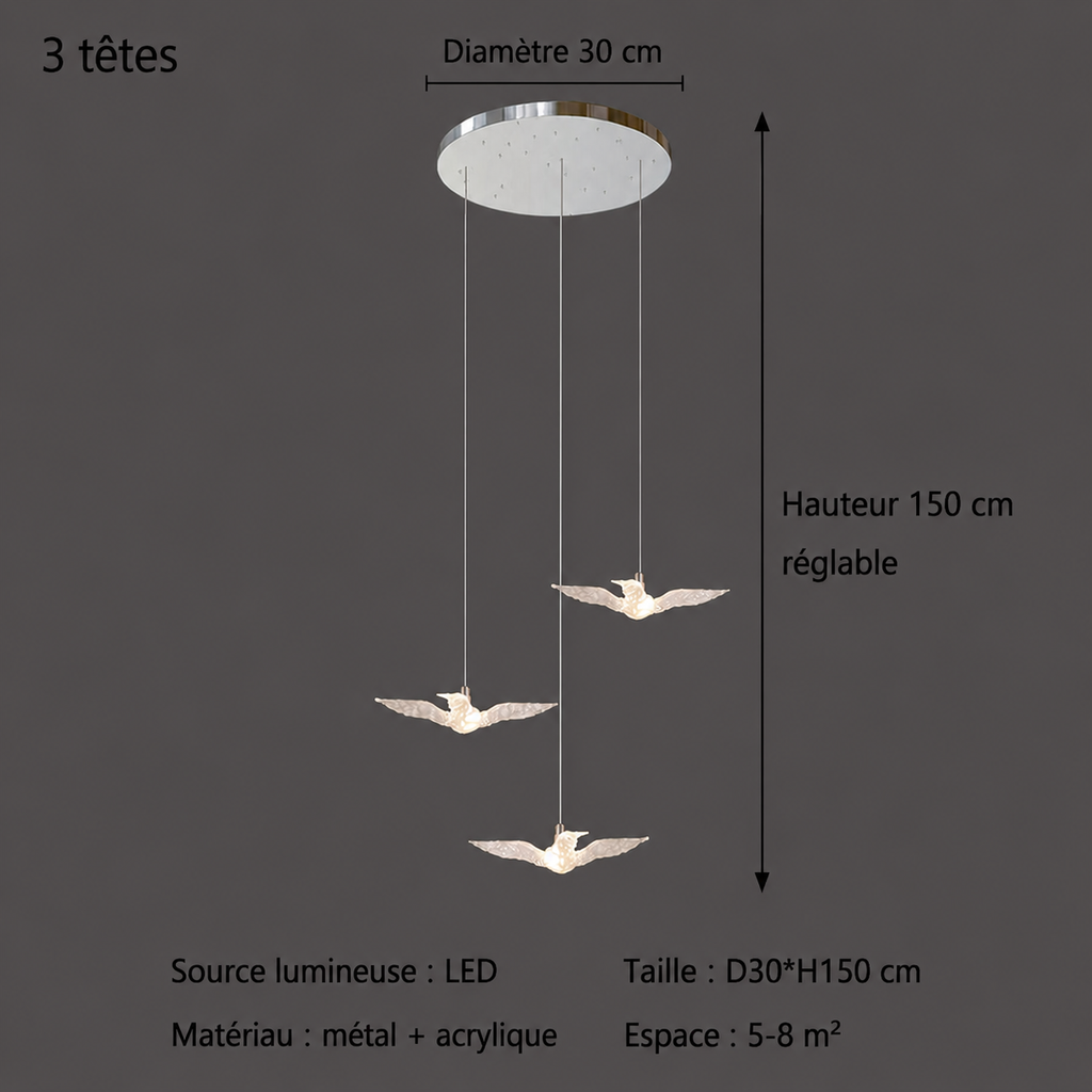 Pendelleuchte LED Vogel Design Modern