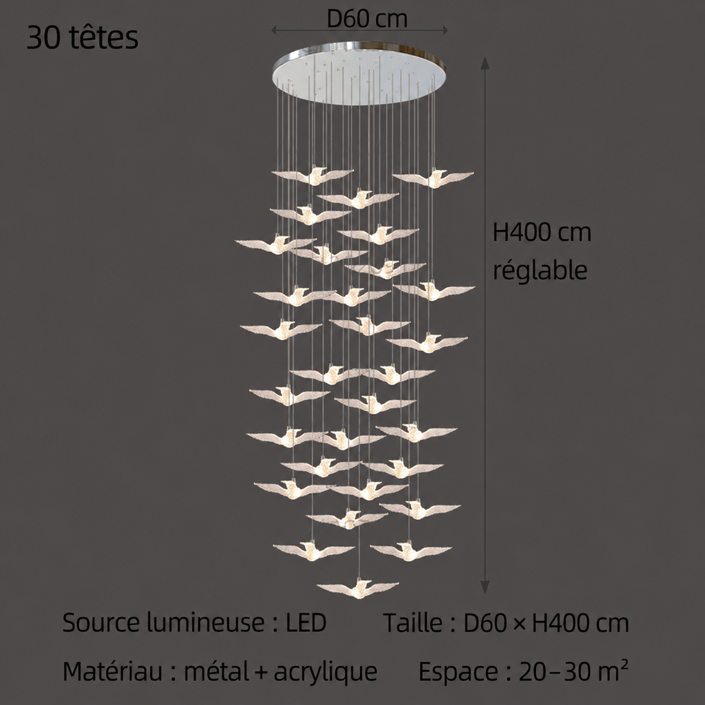 Pendelleuchte LED Vogel Design Modern