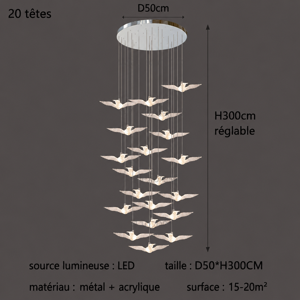 Pendelleuchte LED Vogel Design Modern