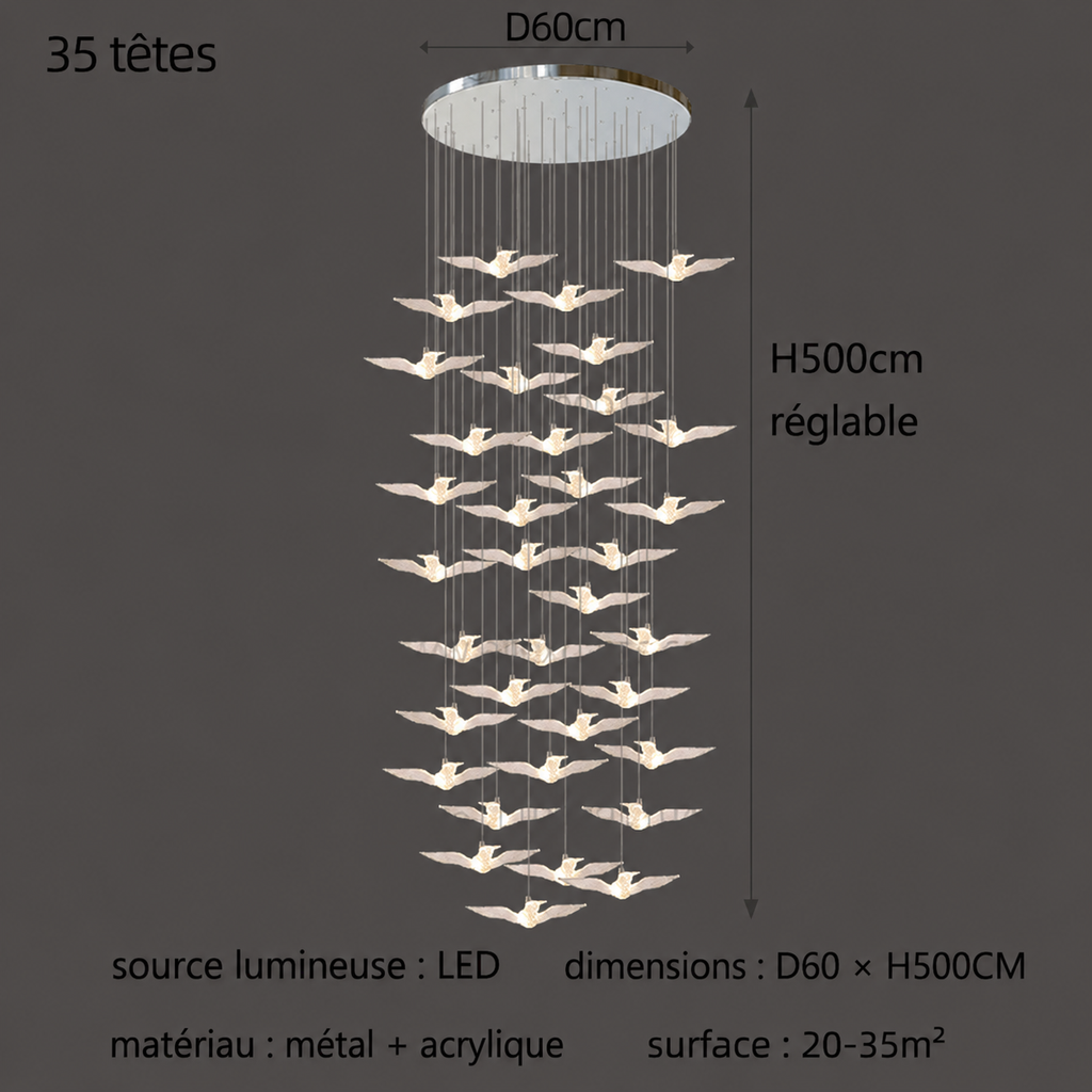 Pendelleuchte LED Vogel Design Modern