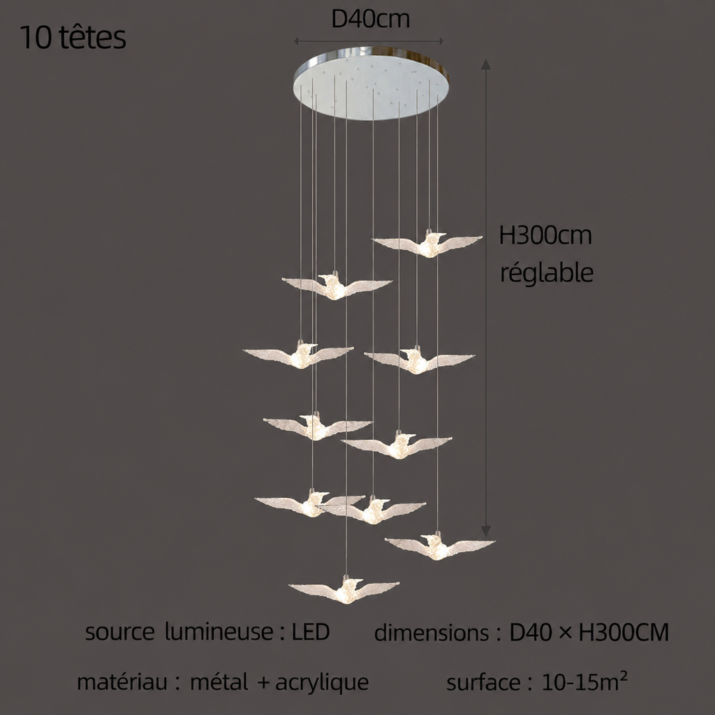 Pendelleuchte LED Vogel Design Modern