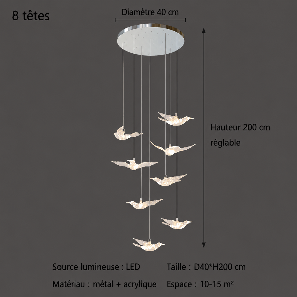 Pendelleuchte LED Vogel Design Modern