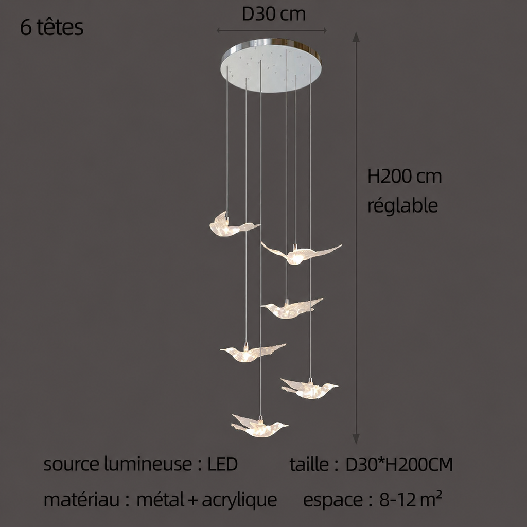 Pendelleuchte LED Vogel Design Modern