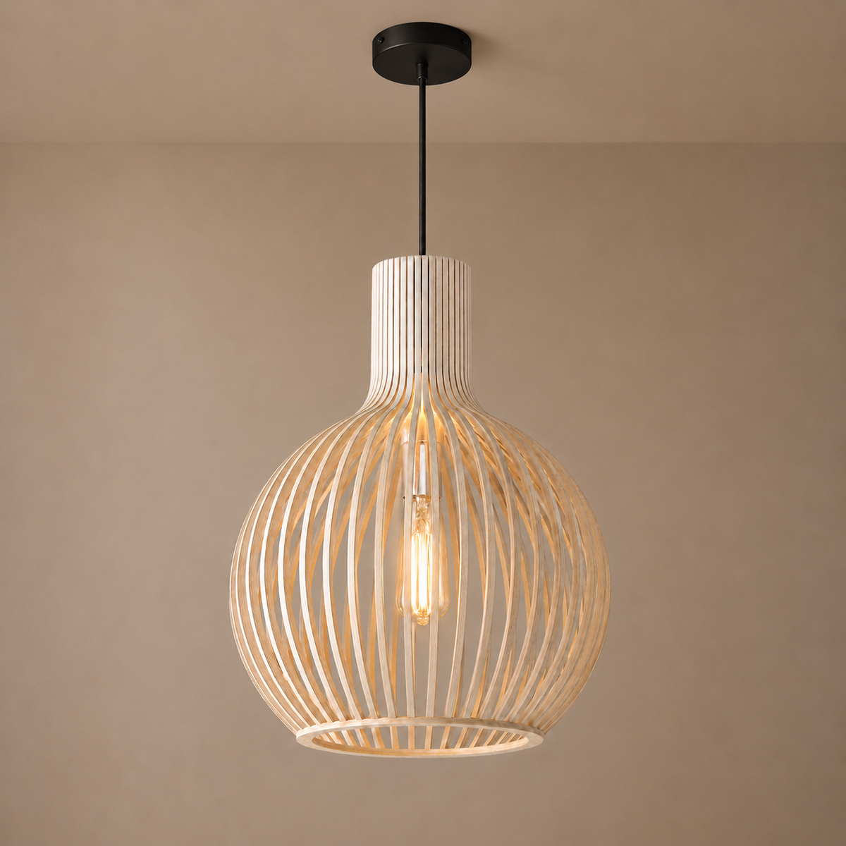 Pendelleuchte Holz Skandinavisch Nola