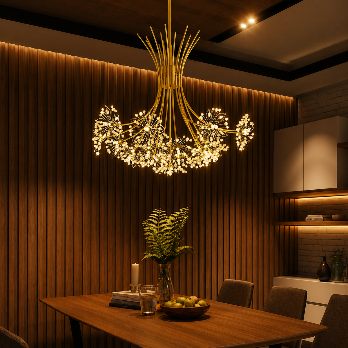 Kronleuchter Wohnzimmer Design aus Metall und Acryl