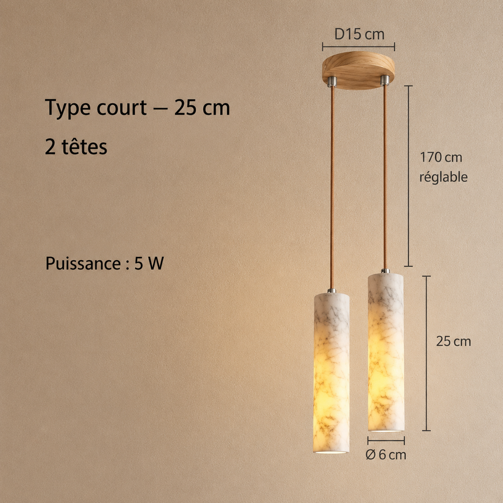 Pendelleuchte LED aus Marmor Modern