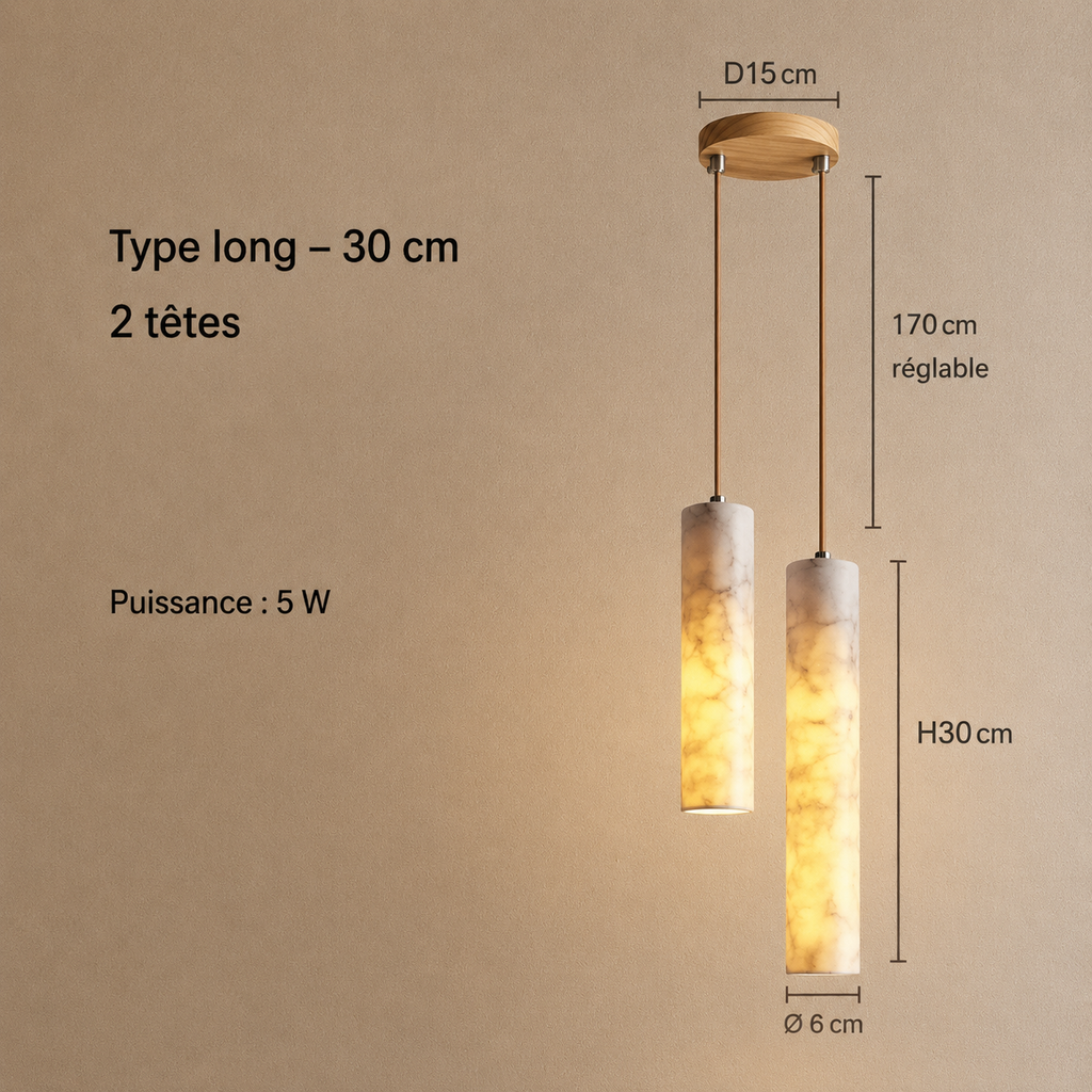 Pendelleuchte LED aus Marmor Modern