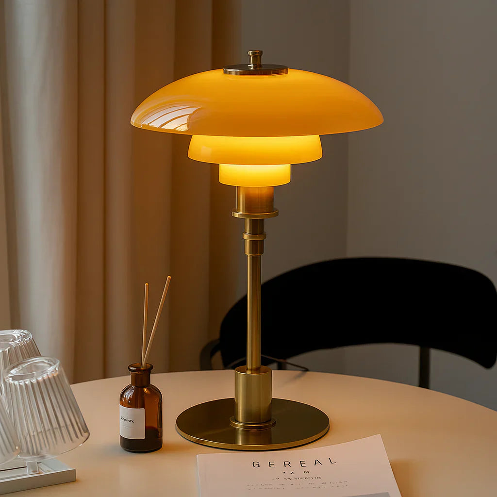 Nachttischlampe Design Orange