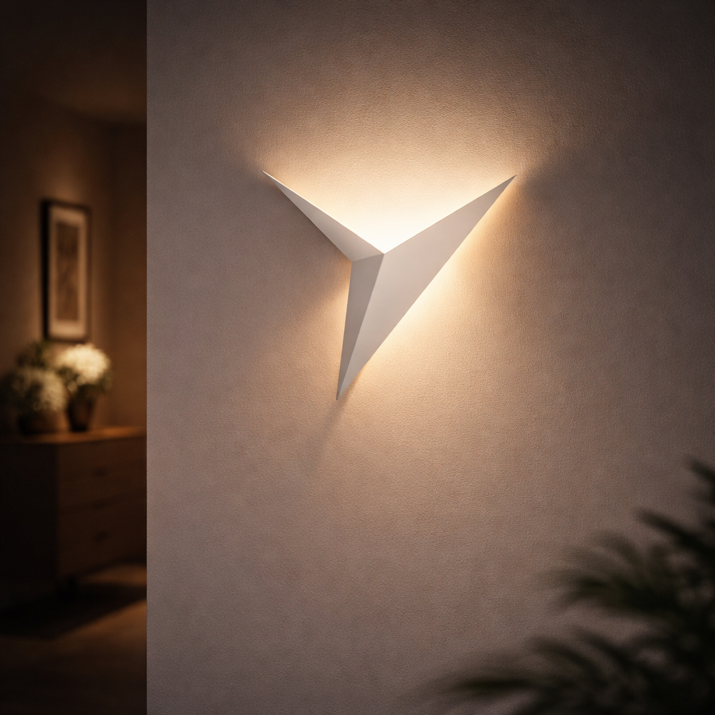 Wandleuchte LED Dreieck aus Metall Loft-Stil
