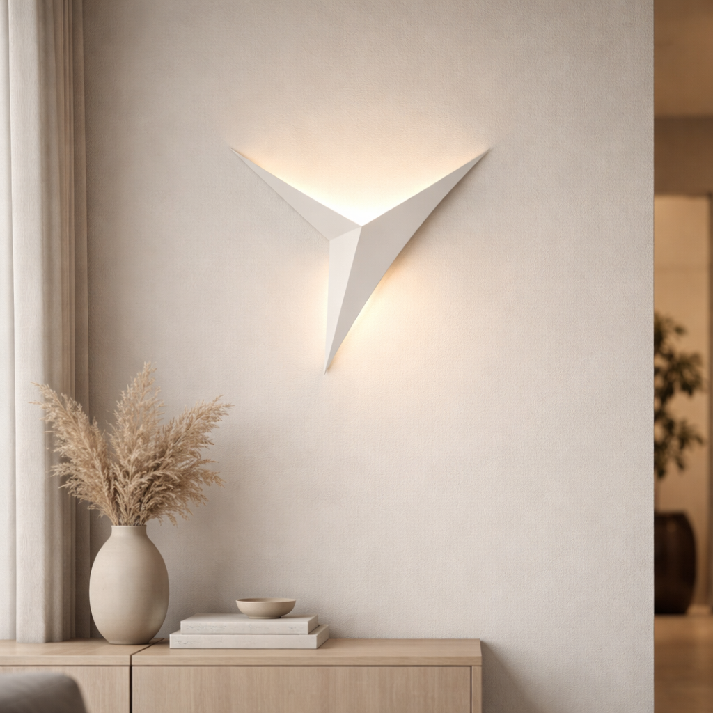 Wandleuchte LED Dreieck aus Metall Loft-Stil