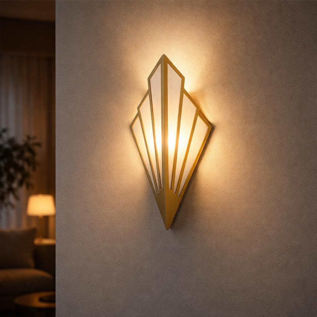 Wandleuchte LED Dreieckig aus Farbiges Metall Design modern