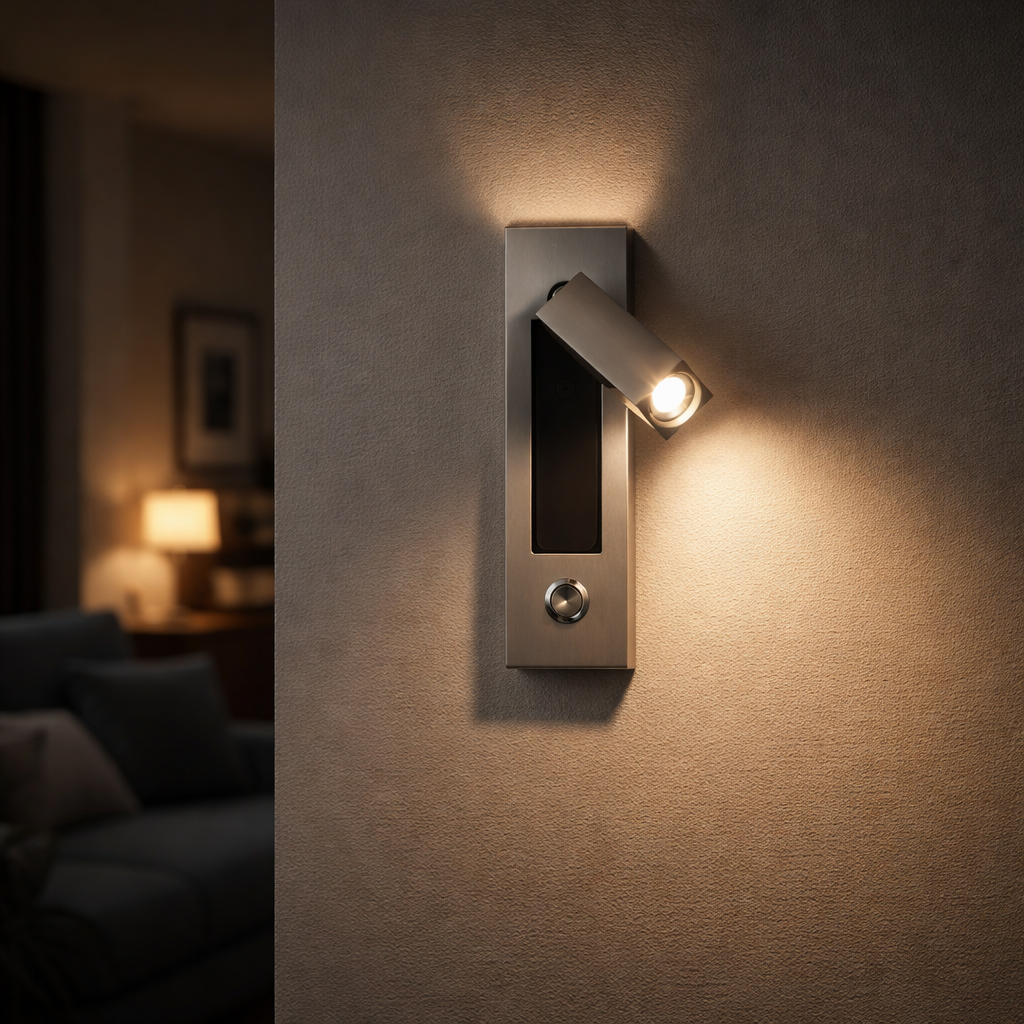 Wandleuchte Liseuse LED Quadratisch Design modern