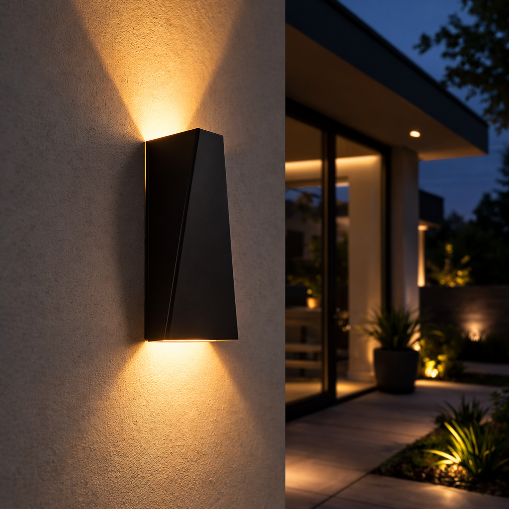 Wandleuchte LED Würfelförmig Design schwarz oder weiß