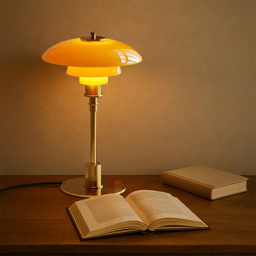 Nachttischlampe Design Orange