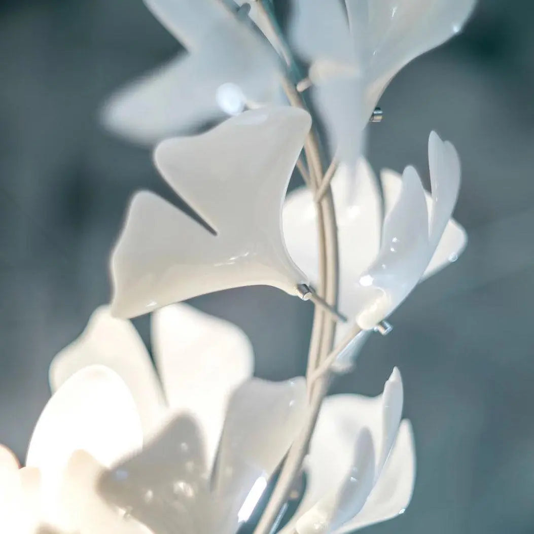 Kronleuchter Blumen Gold aus Keramik